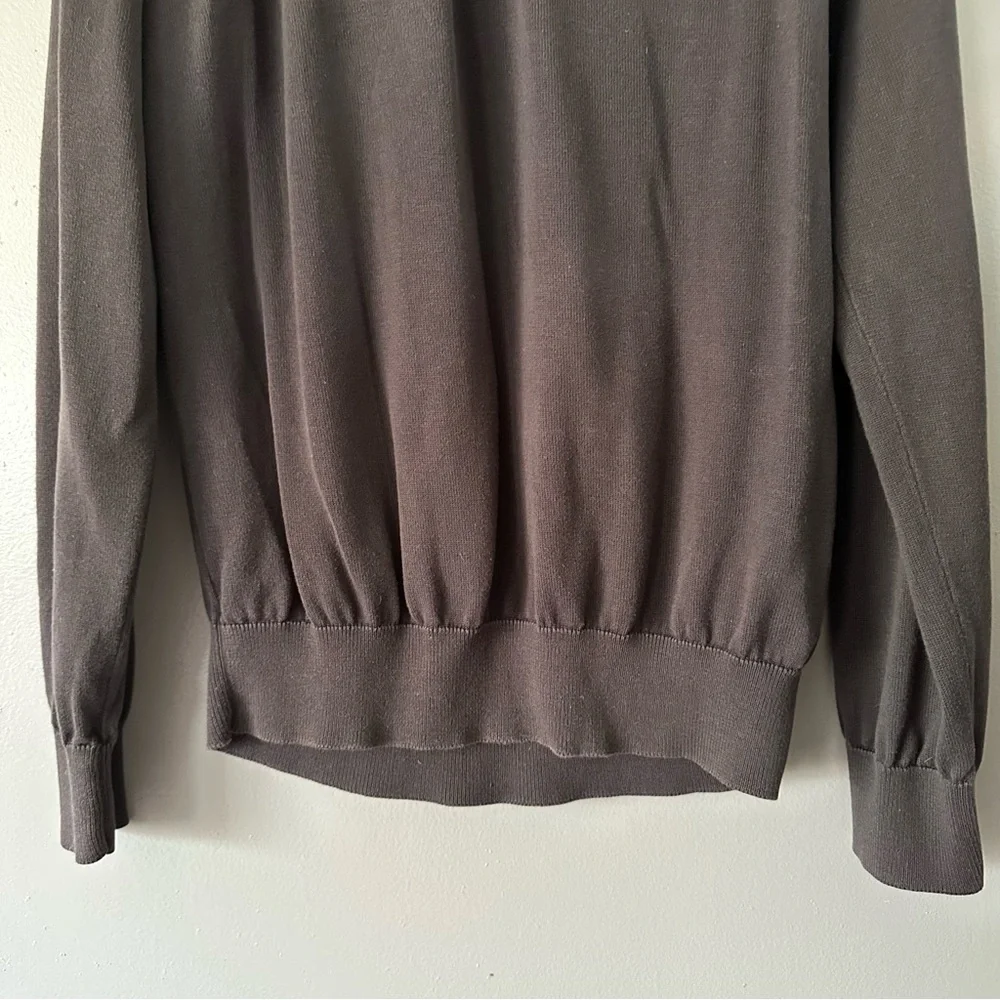 Faconnable 1/4 Zip Sweatshirt 100% Cotton |‎ Charcoal Grey
